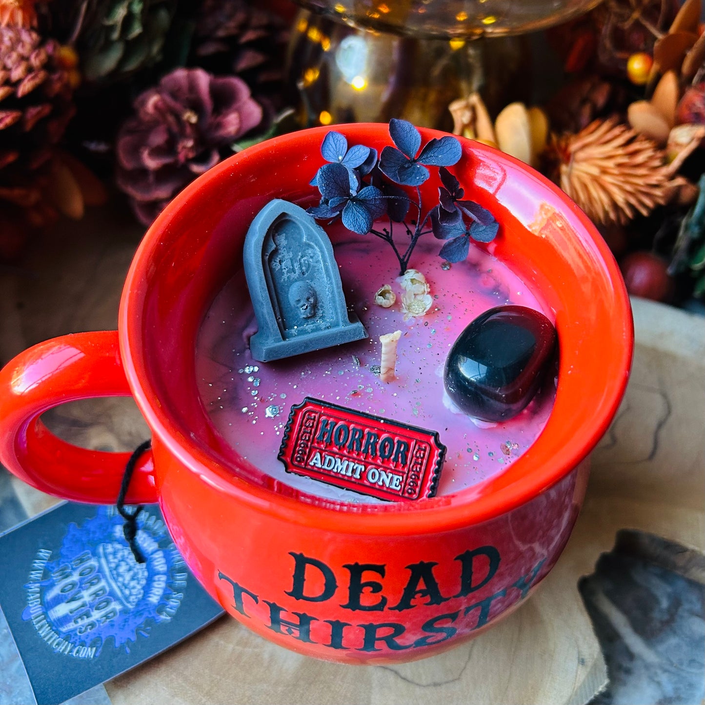 BOUGIE MUG DEAD THIRSTY/HORROR MOVIE - Senteur pop corn