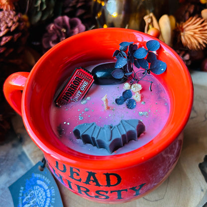 BOUGIE MUG DEAD THIRSTY/HORROR MOVIE - Senteur pop corn